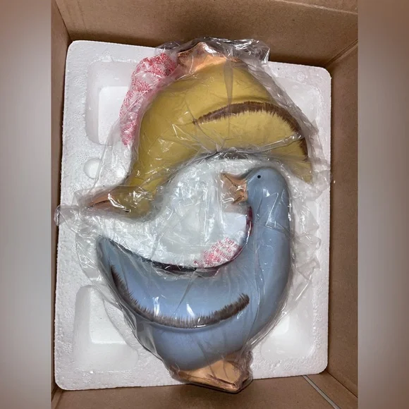 NIB! Partylite Duck Tealight Candle Holders Pastel Blue/Yellow Pair of 2 - Picture 4 of 5